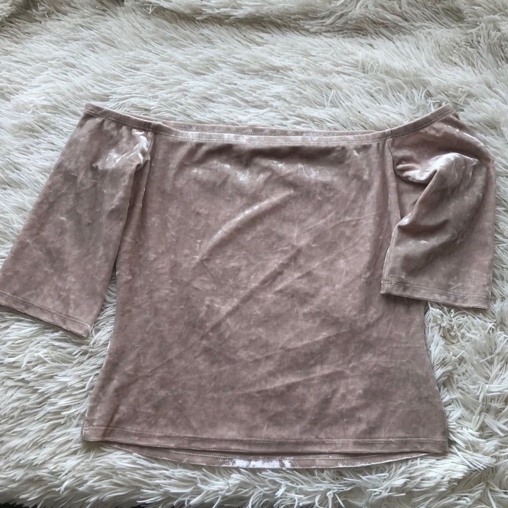 Velvet Off-the-Shoulder Top